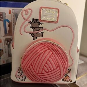 Loungefly Cream & Pink Aristocrat Yarn Mini Backpack BNWT